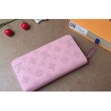 Жіночий шкіряний гаманець LV (61867) pink