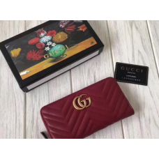 Жіночий шкіряний гаманець на блискавці (443123) бордовий