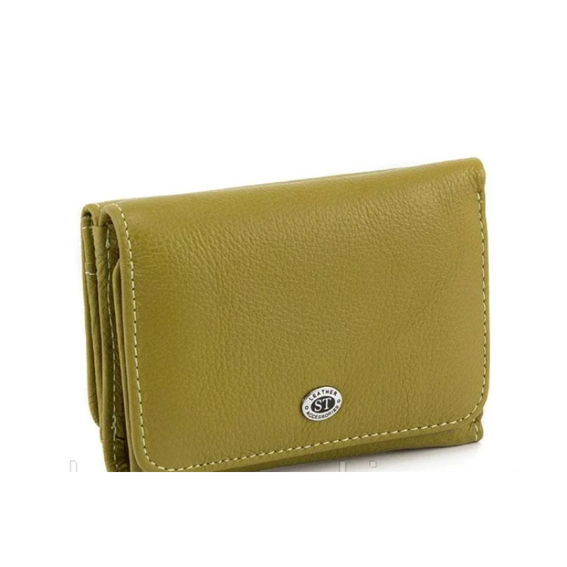 Жіночий шкіряний гаманець (4031) оливковий