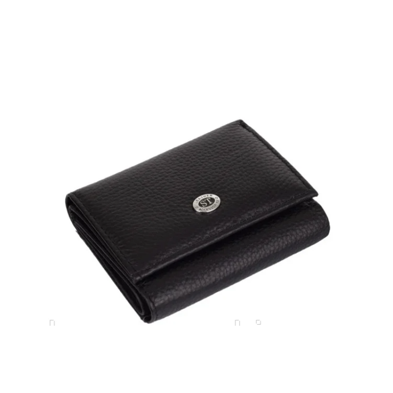 Недорогий жіночий шкіряний гаманець (4401) чорний