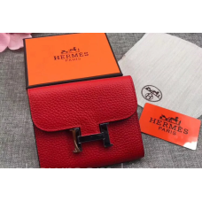 Жіночий модний шкіряний гаманець (H-8088) червоний