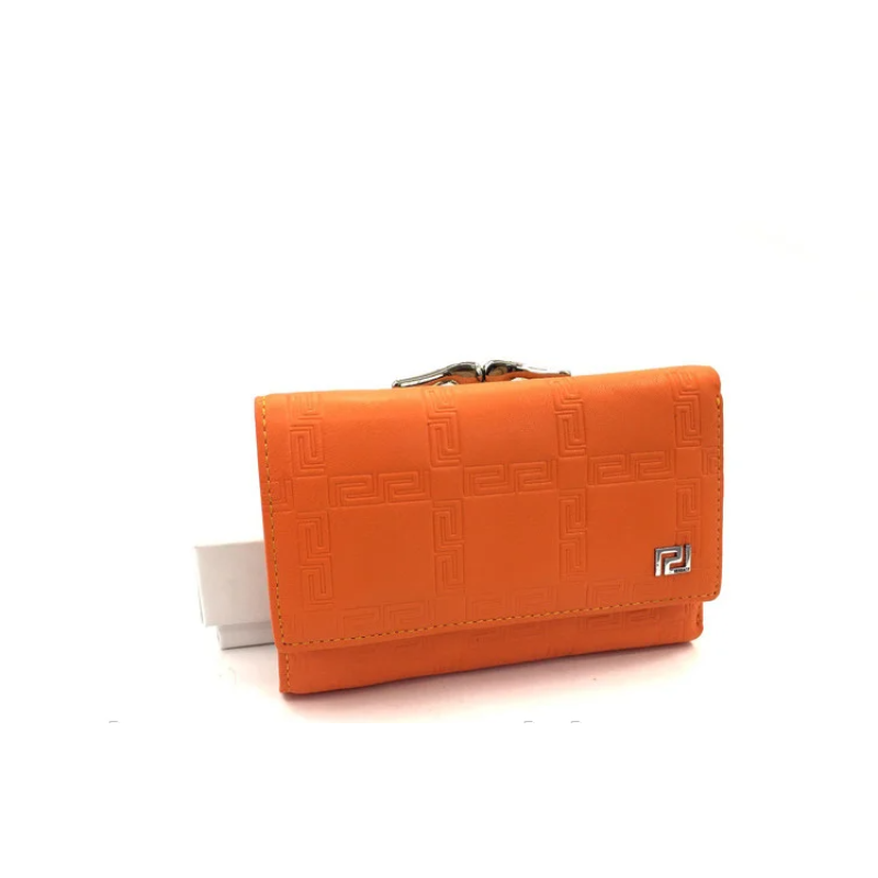 Жіночий компактний гаманець в стилі Versace (V-3804) orange Жіночий компактний гаманець в стилі Versace (V-3804) orange