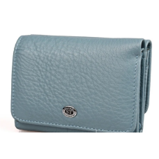 Жіночий шкіряний гаманець (4031) голубий