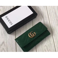 Жіночий зручний шкіряний гаманець (443436) зелений