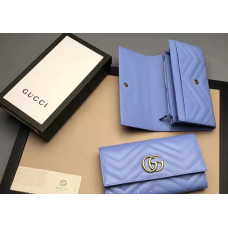 Жіночий зручний шкіряний гаманець (443436) блакитний