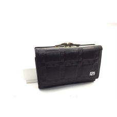 Жіночий компактний гаманець в стилі Versace (V-3804) black