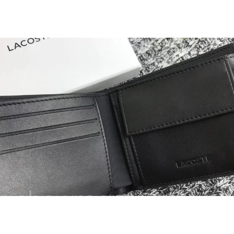 Чоловіче шкіряне портмоне Lacoste (1712) подарункова упаковка Чоловіче шкіряне портмоне Lacoste (1712) подарункова упаковка