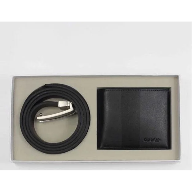 Чоловічий подарунковий набір ремінь і портмоне (434)