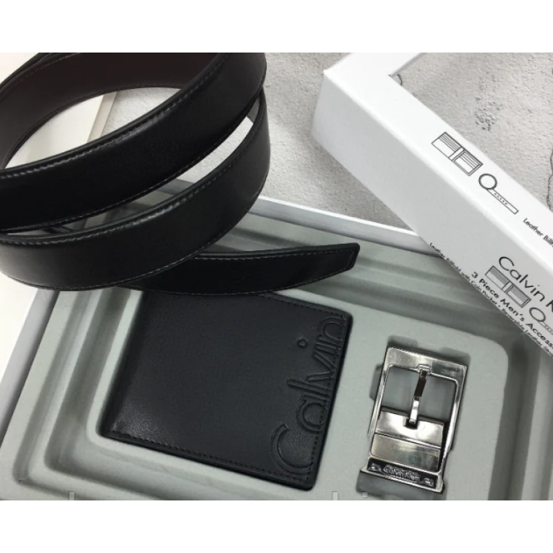 Чоловічий подарунковий набір ремінь і портмоне (458)