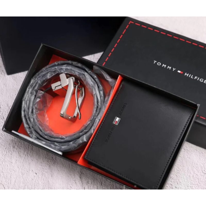 Чоловічий подарунковий набір ремінь і портмоне (058)