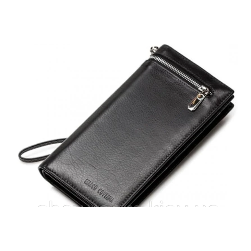 Зручний шкіряний чоловічий клатч (93) leather black