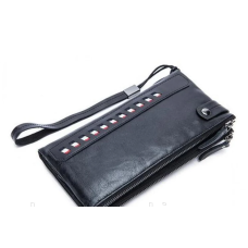 Чоловічий функціональний шкіряний клатч (91) leather black