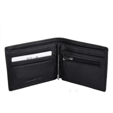 Шкіряний затиск для грошей на магніті (811) black