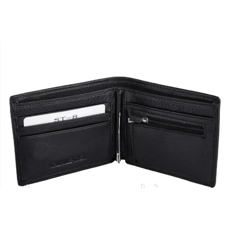 Шкіряний затиск для грошей на магніті (811) black