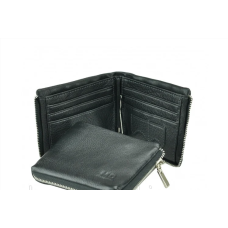 Шкіряний затискач для грошей Leather Collection (360) black