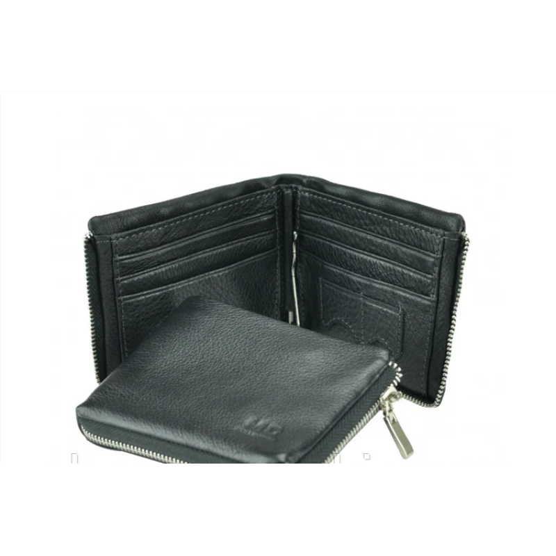 Шкіряний затискач для грошей Leather Collection (360) black Шкіряний затискач для грошей Leather Collection (360) black