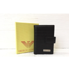 Шкіряна візитниця Armani 086-036 в подарунковій упаковці