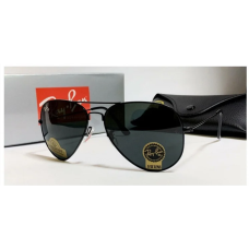 Чоловічі сонцезахисні окуляри в стилі RAY BAN aviator 3025, чорна оправа
