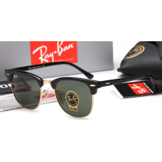 Сонцезахисні окуляри в стилі RAY BAN 3016 clubmaster black LUX