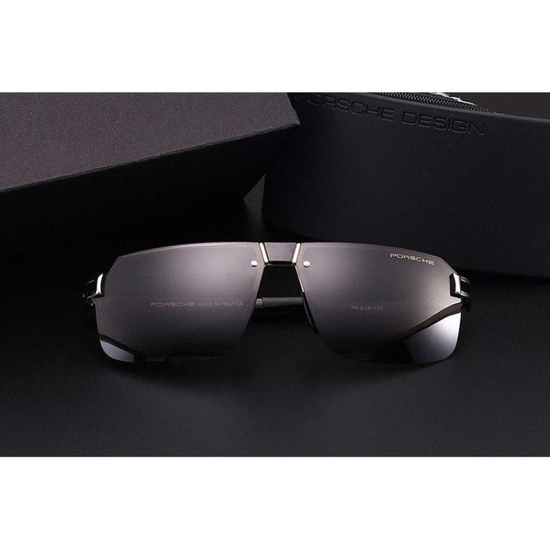 Чоловічі сонцезахисні окуляри в стилі Porsche Design c поляризацією (p-875) gold