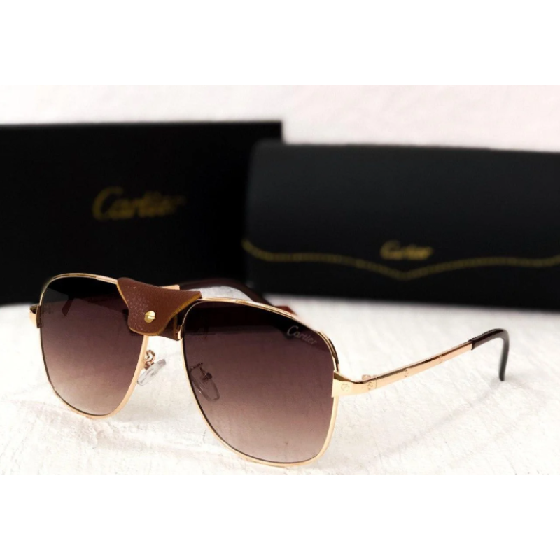 Чоловічі сонцезахисні окуляри Cartier (8020) gold