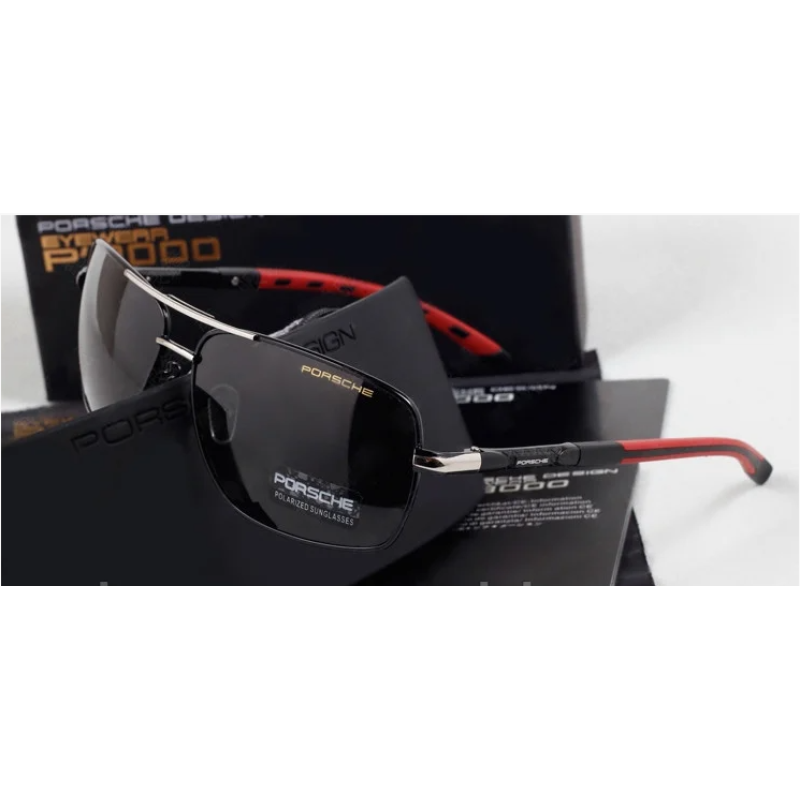 Чоловічі окуляри від сонця з поляризацією Porsche Design (p8724) червона дужка