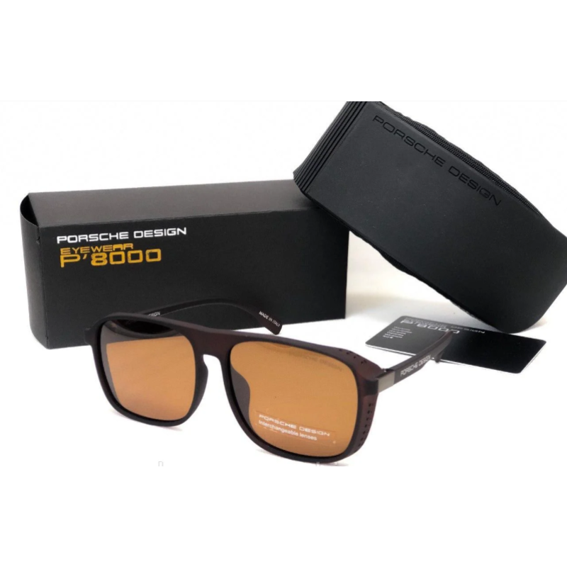 Чоловічі сонячні окуляри маска Porsche Design (8055) коричневий