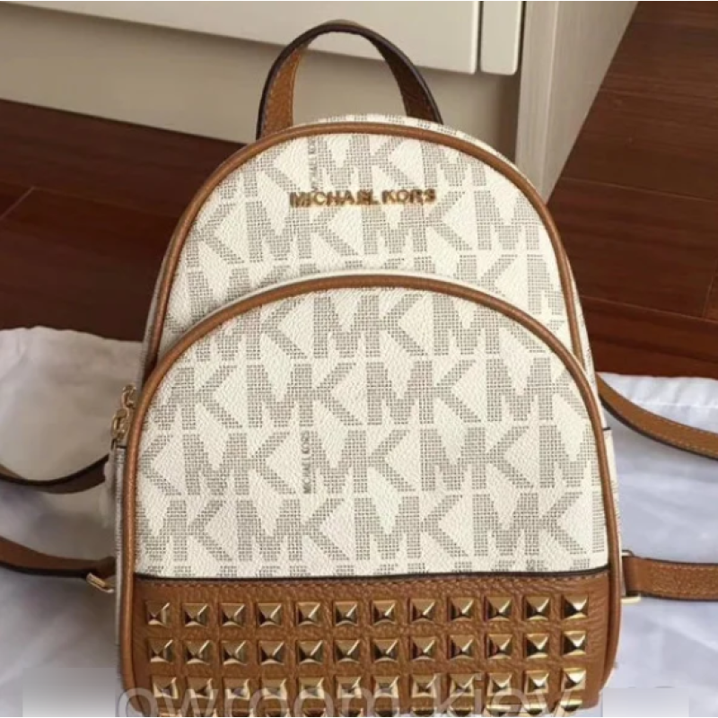 Жіночий шкіряний рюкзак Michael Kors beige (6180 mini) Lux Жіночий шкіряний рюкзак Michael Kors beige (6180 mini) Lux