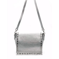 Сумка жіноча Laura Biaggi (54-31) шкіряна срібляста