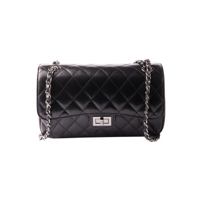 Сумка жіноча Laura Biaggi (1213 maxi) чорна шкіряна