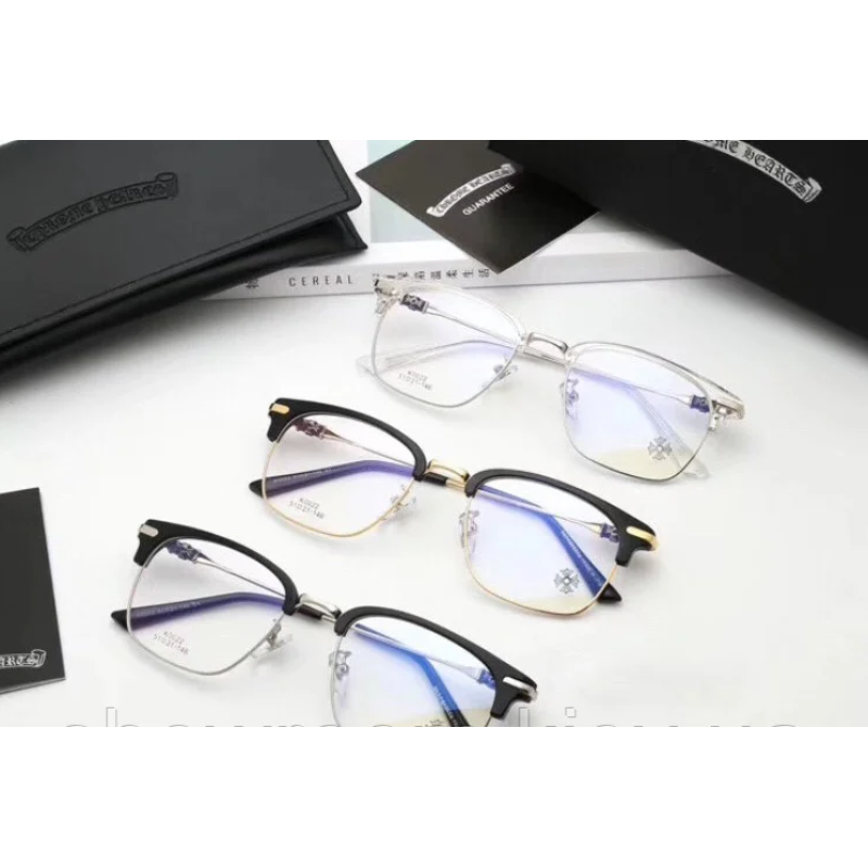 Жіноча стильна оправа в стилі Chrome Hearts 0022 clear