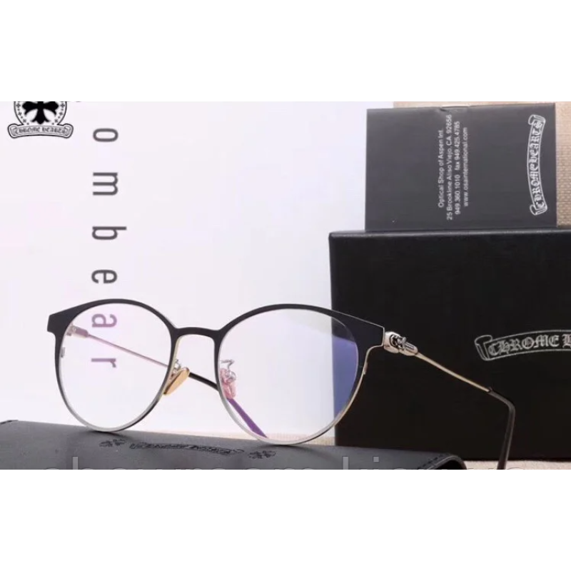 Жіноча стильна оправа в стилі Chrome Hearts 8095 balck