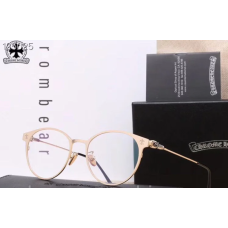 Жіноча стильна оправа в стилі Chrome Hearts 8095 gold