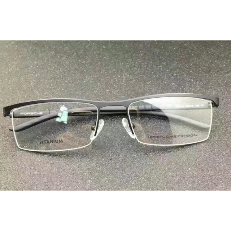 Чоловіча полуободковая оправа в стилі Porsche Design p-8819 black