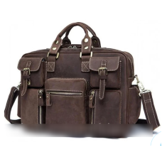 Сумка чоловіча стильна Wild Leather (28) коричнева шкіряна