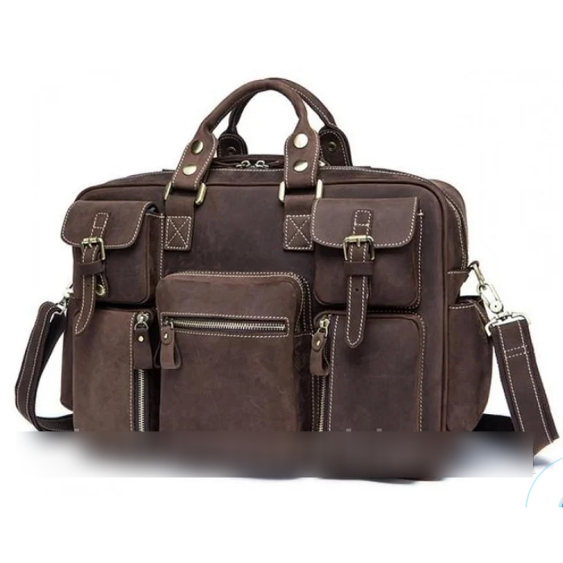 Сумка чоловіча стильна Wild Leather (28) коричнева шкіряна