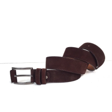 Шкіряний замшевий коричневий ремінь (40)