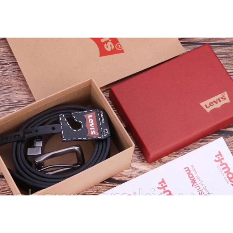 Двосторонній шкіряний ремінь Levis (515) подарункова упаковка