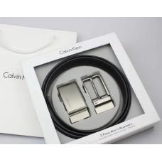 Чоловічий подарунковий набір (шкіряний ремінь з двома пряжками) (462)