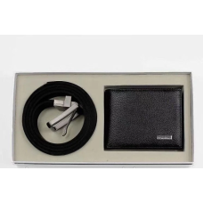 Чоловічий подарунковий набір портмоне і ремінь (432)