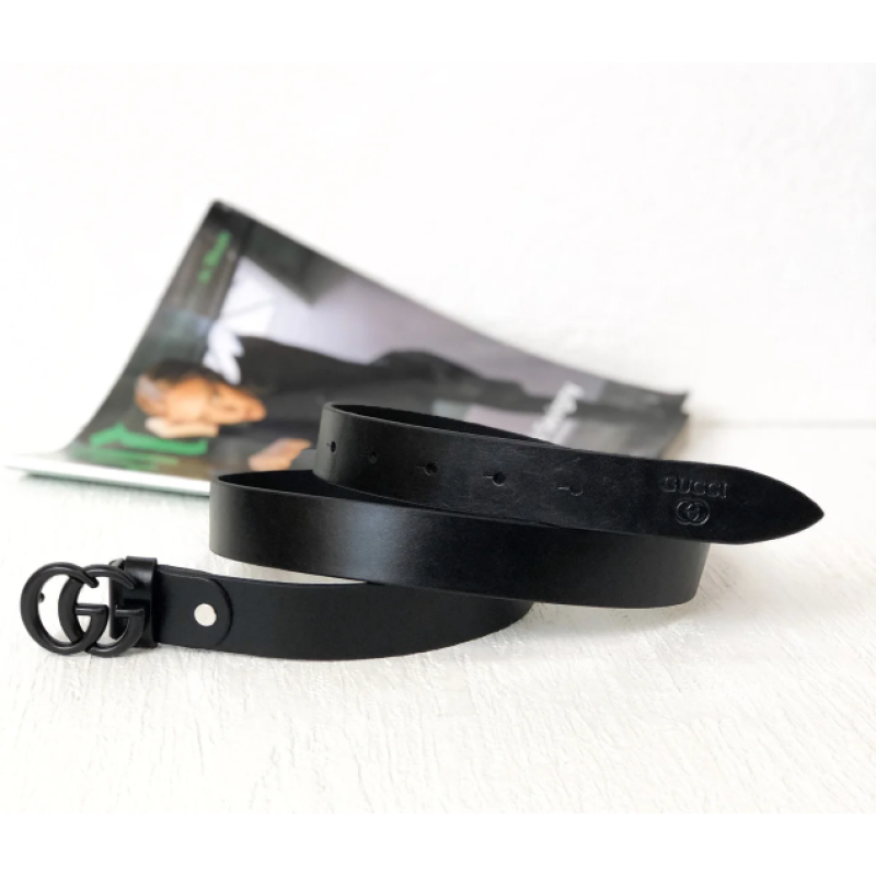 Жіночий стильний шкіряний ремінь (5001) black