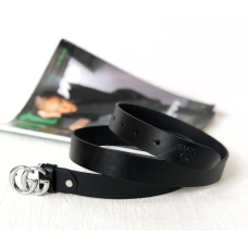 Жіночий стильний шкіряний ремінь (5001) silver