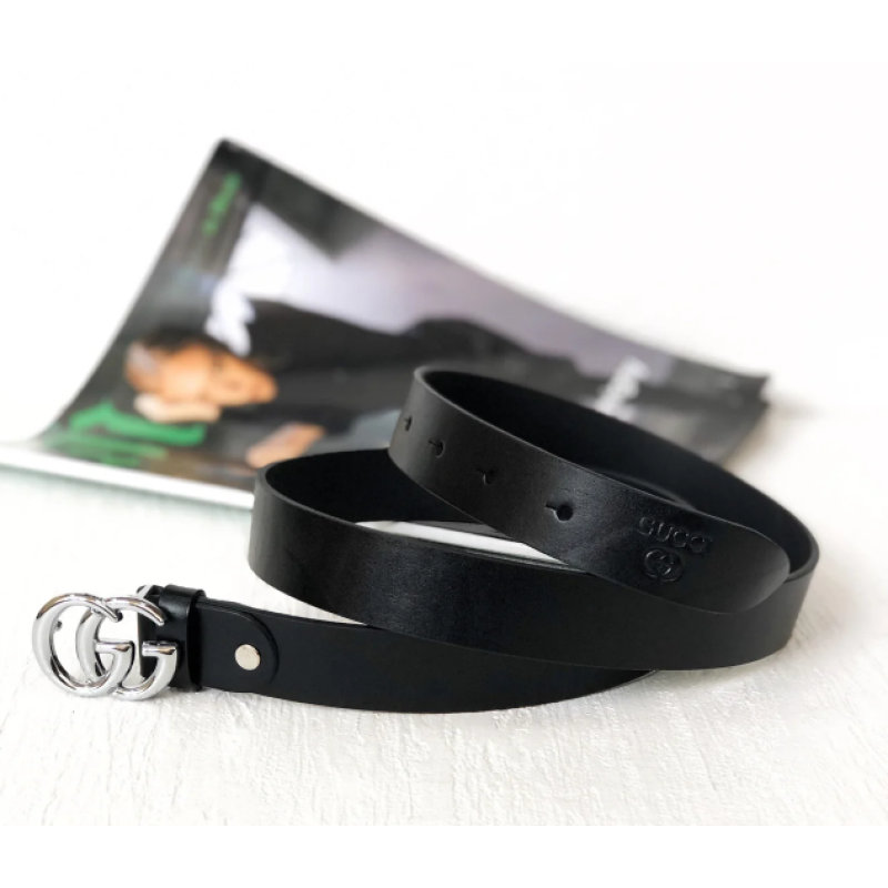 Жіночий стильний шкіряний ремінь (5001) silver