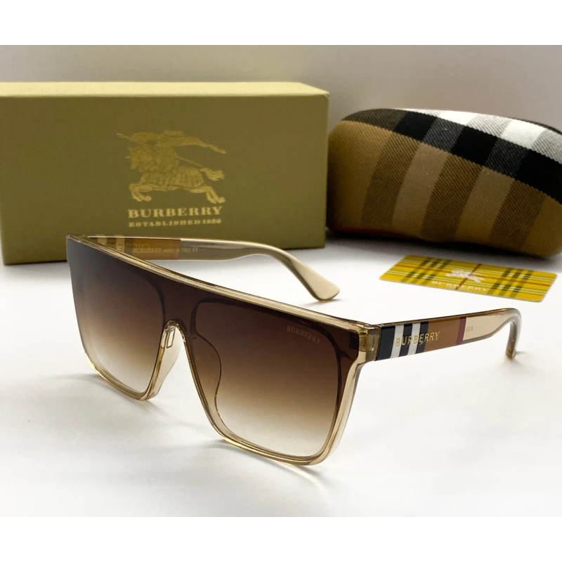 Жіночі сонцезахисні окуляри маска Burberry (2281) beige Жіночі сонцезахисні окуляри маска Burberry (2281) beige