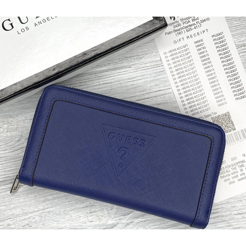 Жіночий гаманець на блискавці Guess (1857) синій