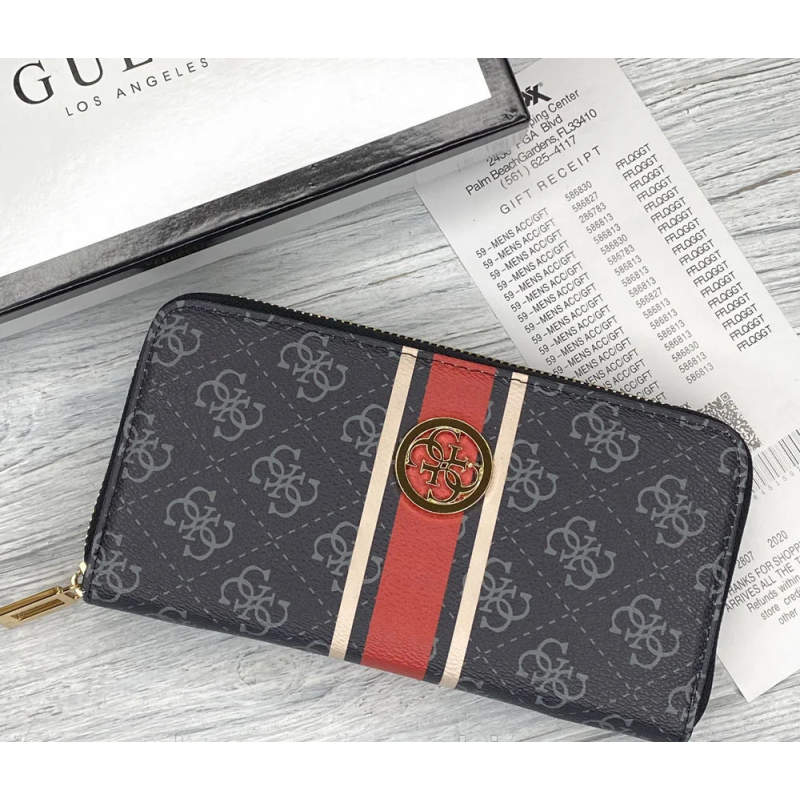 Жіночий гаманець на блискавці Guess (758019) grey big Жіночий гаманець на блискавці Guess (758019) grey big