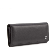 Жіночий зручний шкіряний гаманець (15011) чорний