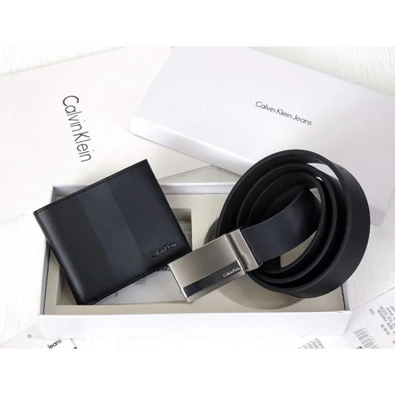 Чоловічий подарунковий набір ремінь і портмоне (402)