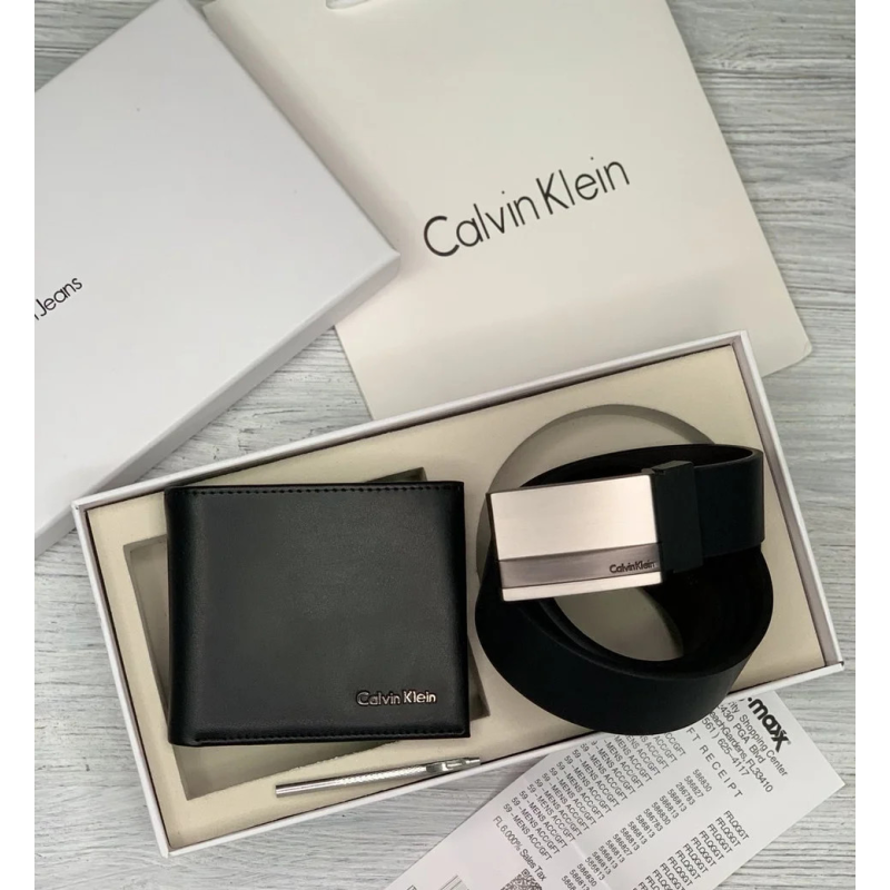 Чоловічий подарунковий набір ремінь і портмоне (470)