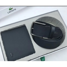 Чоловічий подарунковий набір ремінь і портмоне Lacoste (994)